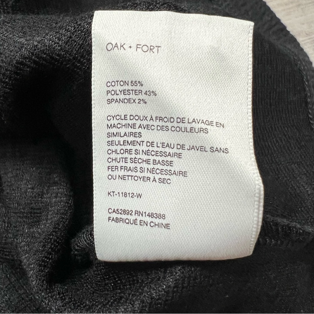 OAK + FORT BUTTON FRONT VEST TANK Gauzy XS Black - Picture 9 of 11